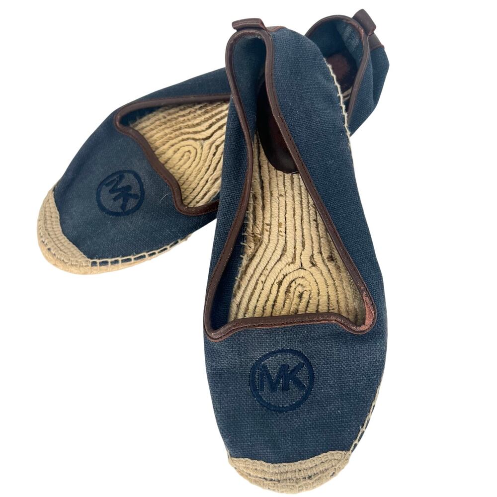Michael Kors Espadrille-style Navy Blue Flats Size 9